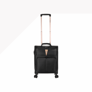 Diplomat Venice Βαλίτσα Υφασμάτινη Μαύρη 55εκ. 4 Ρόδες