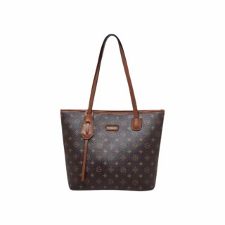 Foxer 9158135F Τσάντα Γυναικεία Καφέ Χιαστί Χειρός PVC