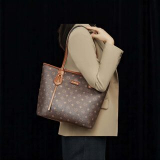 Foxer 9158135F Τσάντα Γυναικεία Καφέ Χιαστί Χειρός PVC