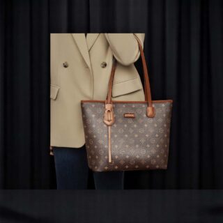 Foxer 9158135F Τσάντα Γυναικεία Καφέ Χιαστί Χειρός PVC