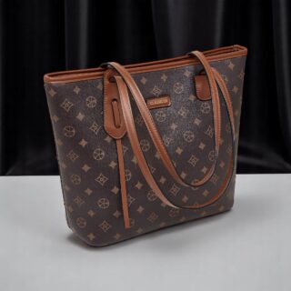 Foxer 9158135F Τσάντα Γυναικεία Καφέ Χιαστί Χειρός PVC