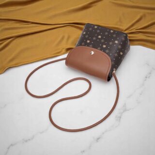 Foxer 9158117F Τσάντα Γυναικεία Καφέ Χιαστί Χειρός PVC