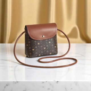 Foxer 9158117F Τσάντα Γυναικεία Καφέ Χιαστί Χειρός PVC