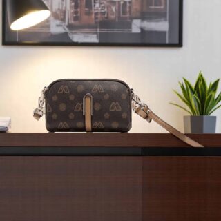 Foxer 9158064F Τσάντα Γυναικεία Καφέ Χιαστί PVC