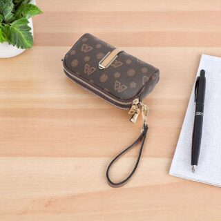 Foxer 9158064F Τσάντα Γυναικεία Καφέ Χιαστί PVC