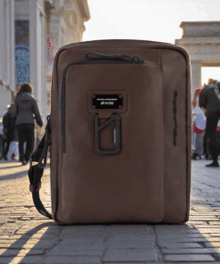 piquadro τσαντάκι ώμου harper dark brown