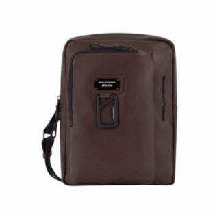piquadro τσαντάκι ώμου harper dark brown