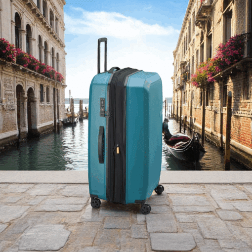 Delsey Anvers Βαλίτσα Μεγάλη 75.5cm Expandable Teal Blue