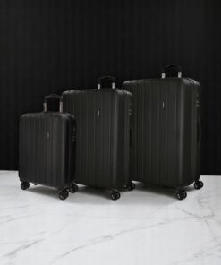 Movom Wood Σετ Βαλίτσες 55-65-75cm Μαύρες
