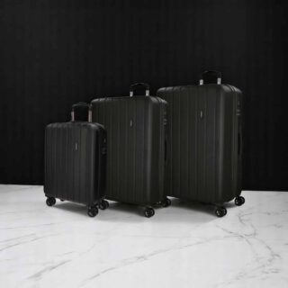 Movom Wood Σετ Βαλίτσες 55-65-75cm Μαύρες