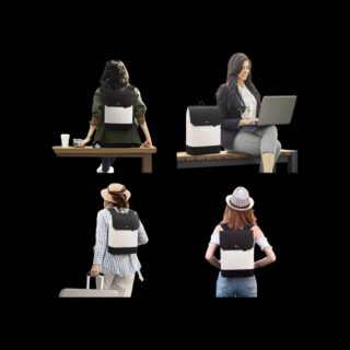 Lovevook UB1640 Μαύρο/Μπεζ Γυναικείο Σακίδιο Για Laptop 15.6”