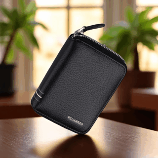 William Polo 236 Μαύρο Δερμάτινο Ανδρικό Πορτοφόλι