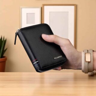 William Polo 236 Μαύρο Δερμάτινο Ανδρικό Πορτοφόλι