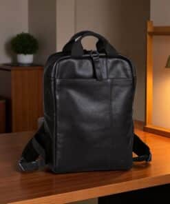 Camel Active Pine Δερμάτινο Σακίδιο L Μαύρο