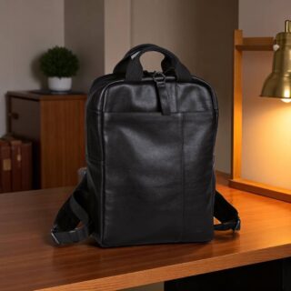 Camel Active Pine Δερμάτινο Σακίδιο L Μαύρο