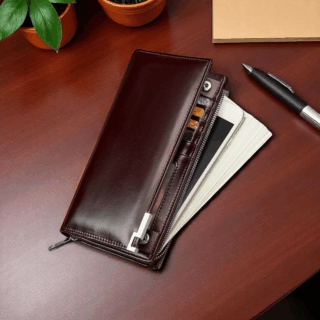 Δερμάτινο Ανδρικό Πορτοφόλι William Polo 221616 Καφέ