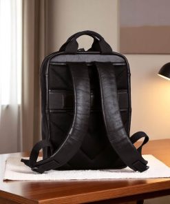 Camel Active Pine Δερμάτινο Σακίδιο L Μαύρο