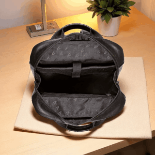 Camel Active Pine Δερμάτινο Σακίδιο L Μαύρο