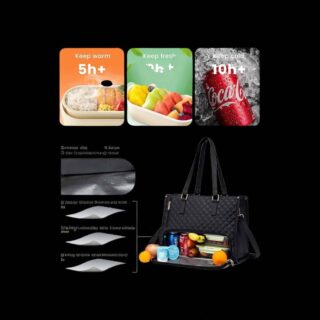 Lovevook WB2033 Μαύρη Γυναικεία Τσάντα Φαγητού & Laptop 15.6”