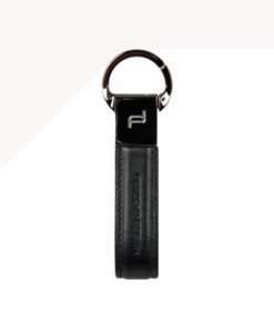 Porsche Design Keyring Loop Black Δερμάτινο Μπρελόκ 3.2x10.5x0.7cm
