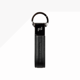 Porsche Design Keyring Loop Black Δερμάτινο Μπρελόκ 3.2x10.5x0.7cm