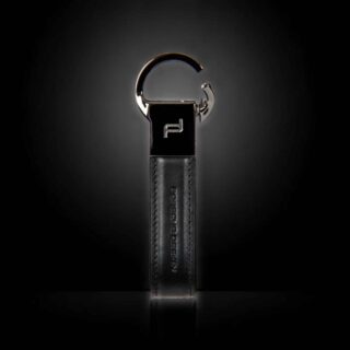 Porsche Design Keyring Loop Black Δερμάτινο Μπρελόκ 3.2x10.5x0.7cm