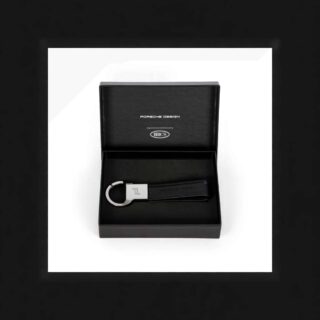 Porsche Design Keyring Loop Black Δερμάτινο Μπρελόκ 3.2x10.5x0.7cm