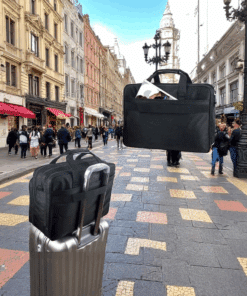 Ytonet 1085 Μαύρος Υφασμάτινος Χαρτοφύλακας 18” Laptop 29.5L