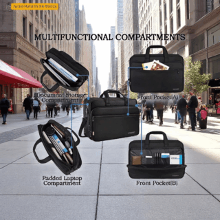 Ytonet 1085 Μαύρος Υφασμάτινος Χαρτοφύλακας 18” Laptop 29.5L