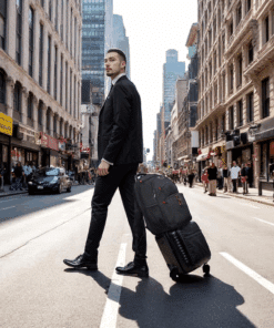 Matein 1714 Μαύρο Σακίδιο Πλάτης Travel 40L για Laptop 17.3”