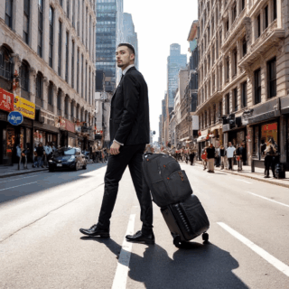 Matein 1714 Μαύρο Σακίδιο Πλάτης Travel 40L για Laptop 17.3”