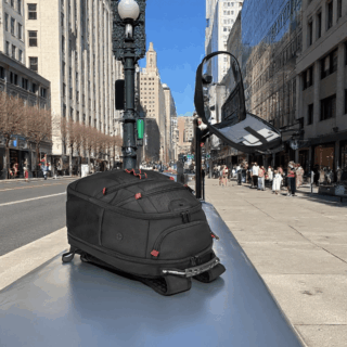 Matein 1714 Μαύρο Σακίδιο Πλάτης Travel 40L για Laptop 17.3”