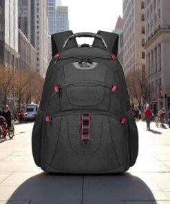 Matein 1714 Μαύρο Σακίδιο Πλάτης Travel 40L για Laptop 17.3”