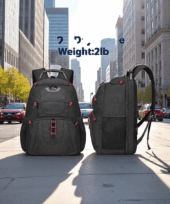 Matein 1714 Μαύρο Σακίδιο Πλάτης Travel 40L για Laptop 17.3”