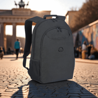 Delsey Esplanade Μαύρο Σακίδιο Πλάτης Laptop 17.3” Ταξιδίου