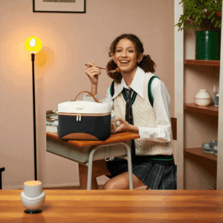 Lovevook UB3225 Ισοθερμική Τσάντα Lunch Bag Μπεζ Μαύρη