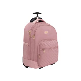 Matein 1417 Ροζ Γυναικείο Τροχήλατο Σακίδιο Πλάτης 42L για Laptop 17.3”
