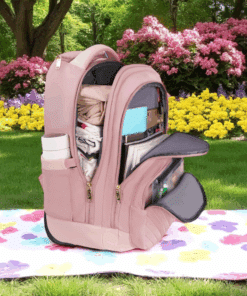 Matein 1417 Ροζ Γυναικείο Τροχήλατο Σακίδιο Πλάτης 42L για Laptop 17.3”