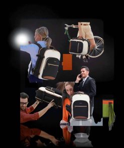 MB2141 Σακίδιο Πλάτης Καμπίνας 40L 17.3” Μαύρο Λευκό