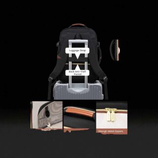 MB2141 Σακίδιο Πλάτης Καμπίνας 40L 17.3” Μαύρο Λευκό