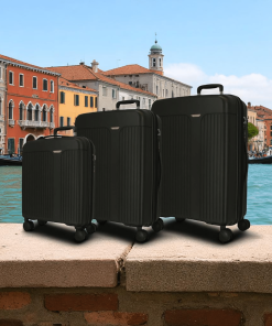 Movom Σετ Βαλίτσες New Trendy Μαύρο 55-68-78cm