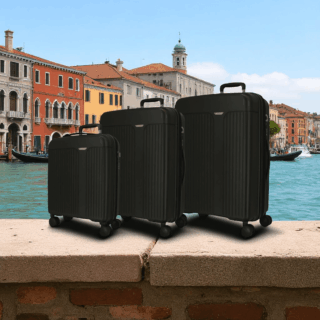 Movom Σετ Βαλίτσες New Trendy Μαύρο 55-68-78cm