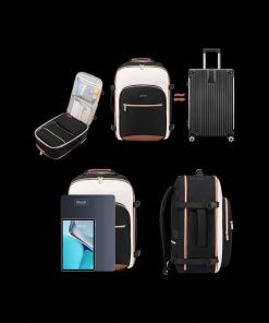 MB2141 Σακίδιο Πλάτης Καμπίνας 40L 17.3” Μαύρο Λευκό