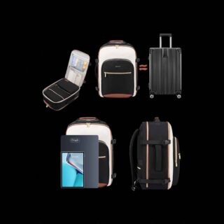 MB2141 Σακίδιο Πλάτης Καμπίνας 40L 17.3” Μαύρο Λευκό