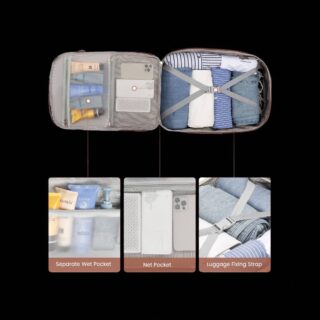 MB2141 Σακίδιο Πλάτης Καμπίνας 40L 17.3” Μαύρο Λευκό