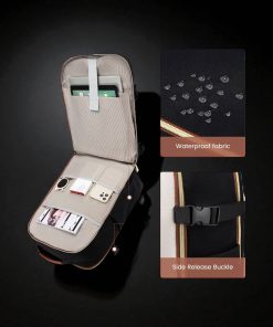 MB2141 Σακίδιο Πλάτης Καμπίνας 40L 17.3” Μαύρο Λευκό