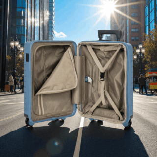 B|Y Βαλίτσα καμπίνας expandable 55cm Ulisse Grey Blue