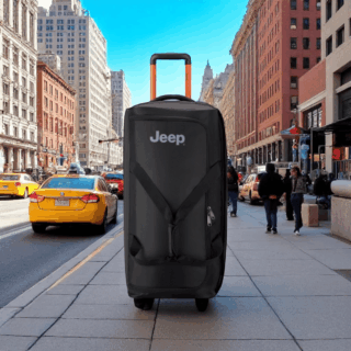 Jeep Σακ Βουαγιάζ Trolley 72cm Μαύρο 83lt με Ρόδες