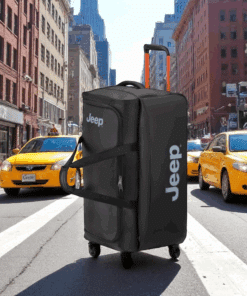 Jeep Σακ Βουαγιάζ Trolley 72cm Μαύρο 83lt με Ρόδες