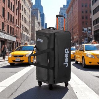 Jeep Σακ Βουαγιάζ Trolley 72cm Μαύρο 83lt με Ρόδες